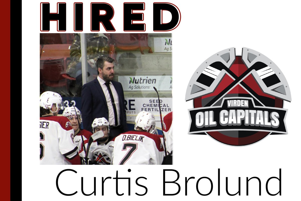 OilCapsHockey's tweet photo. The Virden Oil Capitals are pleased to announce the hiring of Curtis Brolund who will occupy an assistant coach role with the team!

Welcome Curtis!

Read more below: 

https://t.co/GLF5hmfq9l

@mjhlhockey | @VirdenTown https://t.co/EAXKNGhdFa