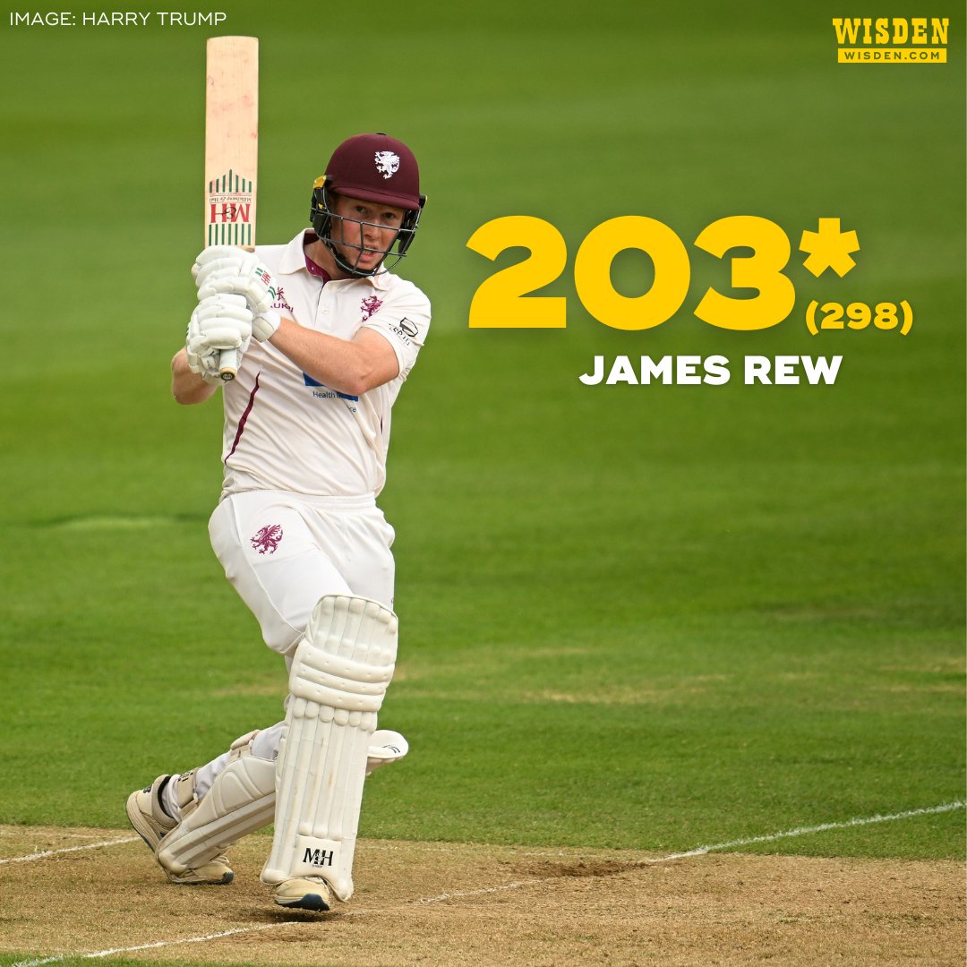 Incredible from James Rew!

His first County Championship double-hundred. Again, he is 19-years-old 🤯

#CountyCricket