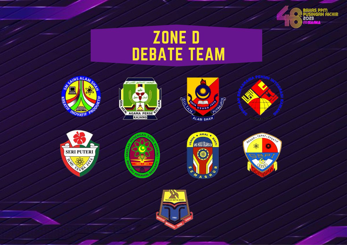 PPM48_saina's tweet photo. The schools listed below will be competing for PPM48 (FINAL ROUND) in SAINA from 14-17 July 2023. https://t.co/a2VhwmI5Ak