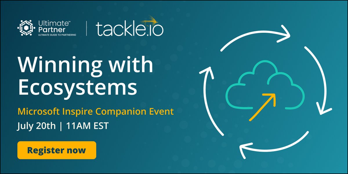 📣 Can't wait for #TheUltimatePartner's Winning with Ecosystems event on July 20th!

💥 At this #MicrosoftInspire companion event, learn from Microsoft leaders, top practitioners, and award-winning partners about how to build the most effective #CloudGTM.

learninglibrary.tv/ultimate-partn…