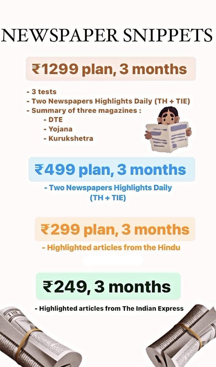 UpscaleIAS's tweet photo. There is NO alternative to newspaper reading. Join our programmes here for daily highlighted articles. https://t.co/6yoJ6hf5RP #upsc #ias #upscmeme #ips #prelims #csat https://t.co/KSc2IU08Yg