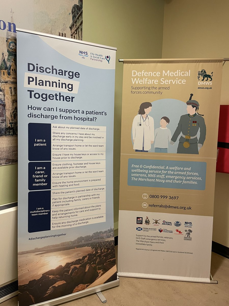 Supporting veterans through their discharge planning. <a href="/nhsfife/">NHS Fife</a> <a href="/TheDMWS/">DMWS</a> <a href="/FifeHSCP/">Fife Health & Social Care Partnership</a>