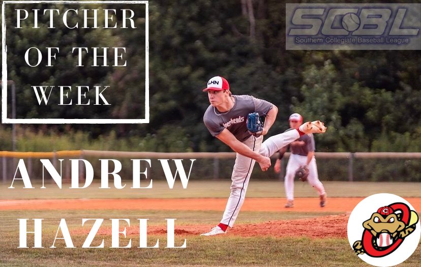 SCBLbaseball's tweet photo. Congrats to Andrew Hazell on being named Pitcher of the week. Hazell had 9ks in his outing this past week, 2 BB. Keep up the good work Andrew! 

@saintleobase 
@LCopperheads https://t.co/Afn9wHafpG