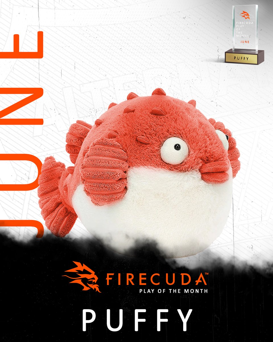 ATNattax's tweet photo. FireCuda Play of the Month🐲 

Standin buff? 😳 With an insane Sova play @QueenPuffyFish secures the #FireCuda Play of the Month in june. 🏹

#FireCudaSSD #Ad