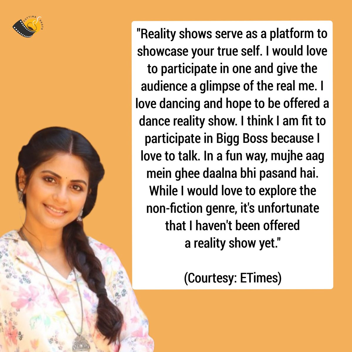 Megha Chakraborty of 'Imlie' fame said that she would love to explore the reality show genre.

#MeghaChakraborty #imlie #television #cuttingshots