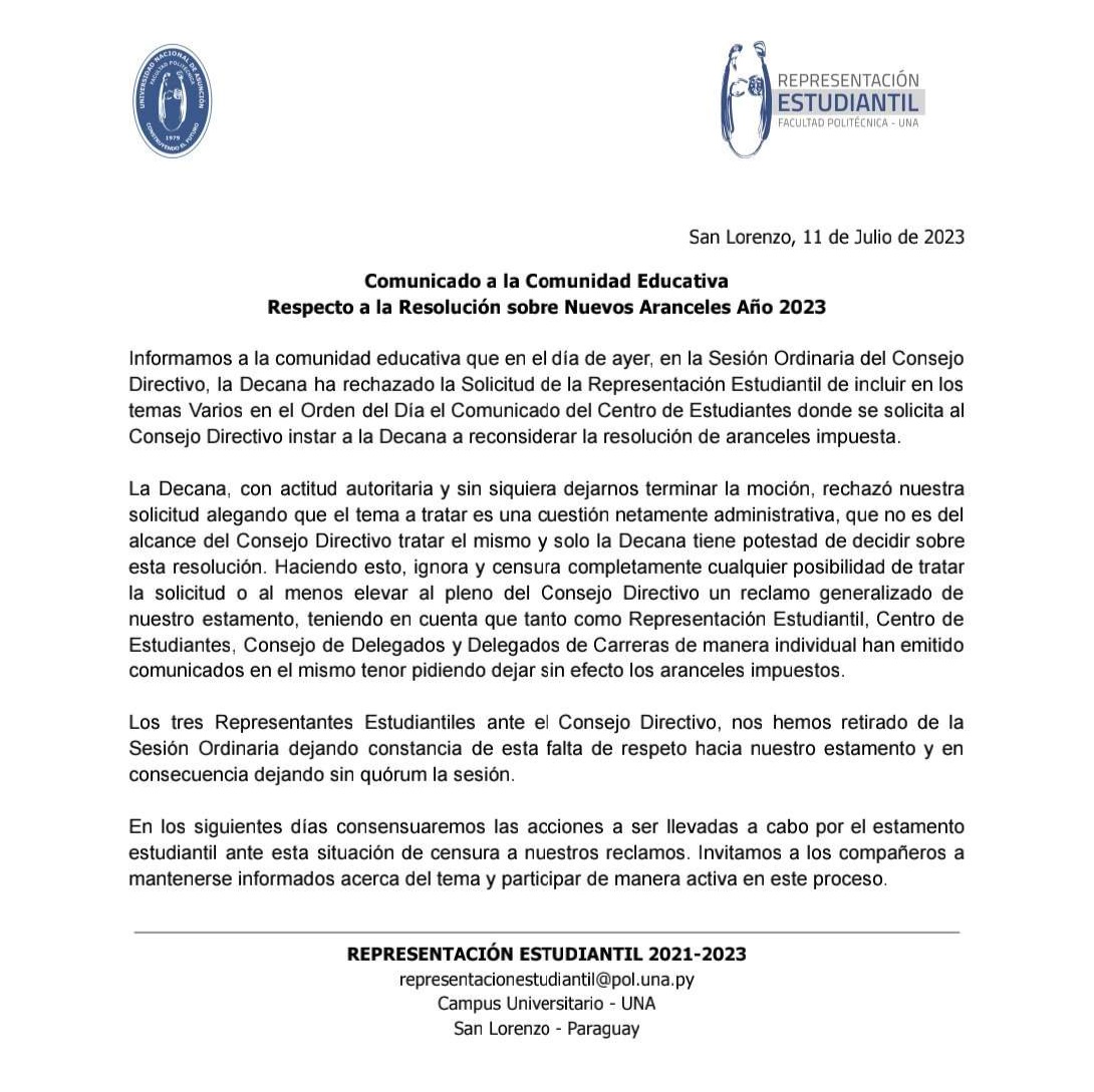 ⭕️ COMUNICADO A LA COMUNIDAD EDUCATIVA ⭕️