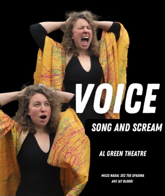 Loving granddaughter Chloe's one-woman show at the #torontofringe check out Voice: Song and Scream 5 more performances left at Alan Green theatre, JCC, corner of Spadina and Bloor. #acting #opera #music #storytelling  fringetoronto.com/fringe/show/vo…