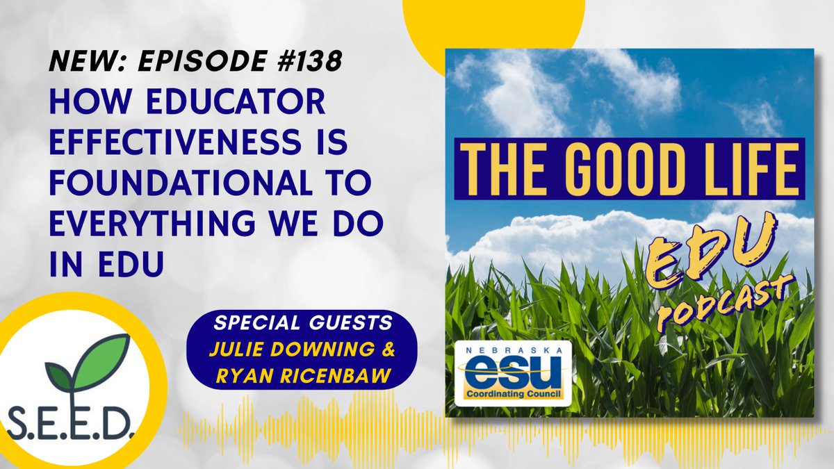 🚨NEW EPISODE🚨The <a href="/Nde_SEED/">NDE_SEED</a> team is BACK for a conversation that illustrates the deep work they are doing in support of educators &amp; #edleadership!
⬇️🎧⬇️
👂Apple bit.ly/TheGoodLifeEDU
👂Spotify bit.ly/thegoodlifeedu
#ESUCC #NAESP23 #Nebraska #neleg #podcast #podcastEDU #tlap