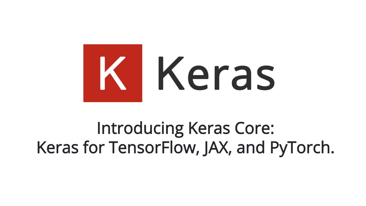 We're launching Keras Core, a new library that brings the Keras API to JAX and PyTorch in addition to TensorFlow. It enables you to write cross-framework deep learning components and to benefit from the best that each framework has to offer. Read more: keras.io/keras_core/ann…