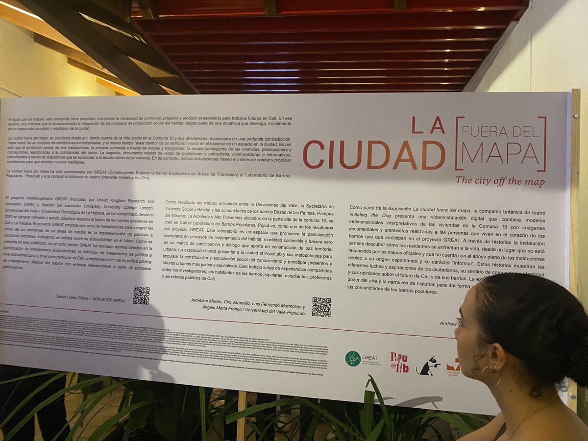GreatOffgrid's tweet photo. La semana pasada se realizó el lanzamiento de la Exhibición #LaCiudadFueraDelMapa en #CALI con la colaboración con @ImitatingtheDog @PopuLabCali
@ViviendaCali @SCArqvallecauca
@GCRF @UKinColombia @ESRC https://t.co/DNoIQc17zu
