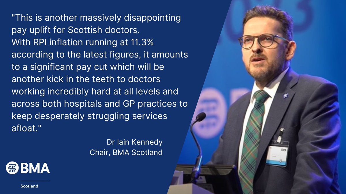BMA Scotland (@bmascotland) on Twitter photo Calling all SAS, Consultants and GP <a href="/BMAScotland/">BMA Scotland</a> members! We want your views on the latest DDRB award - our 2023 pay survey is now open and we urge you to respond.
(Scottish Junior Doctors will be consulted on their improved pay offer in the coming weeks)
surveymonkey.co.uk/r/BMAScotlandP… Calling all SAS, Consultants and GP <a href="/BMAScotland/">BMA Scotland</a> members! We want your views on the latest DDRB award - our 2023 pay survey is now open and we urge you to respond.
(Scottish Junior Doctors will be consulted on their improved pay offer in the coming weeks)
surveymonkey.co.uk/r/BMAScotlandP…