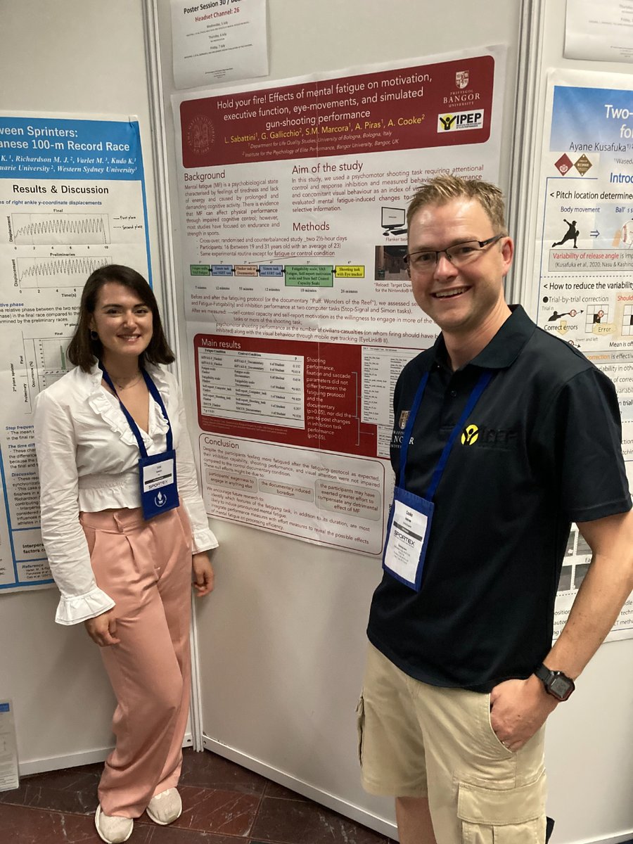 SportSciBangor's tweet photo. The latest Institute for the Psychology of Elite Performance (IPEP) research, in collaboration with @Unibo, presented at ECSS Paris! @BangorUni @E_C_S_S #SportScience #Research #ECSS23 https://t.co/F38tHOJIxF