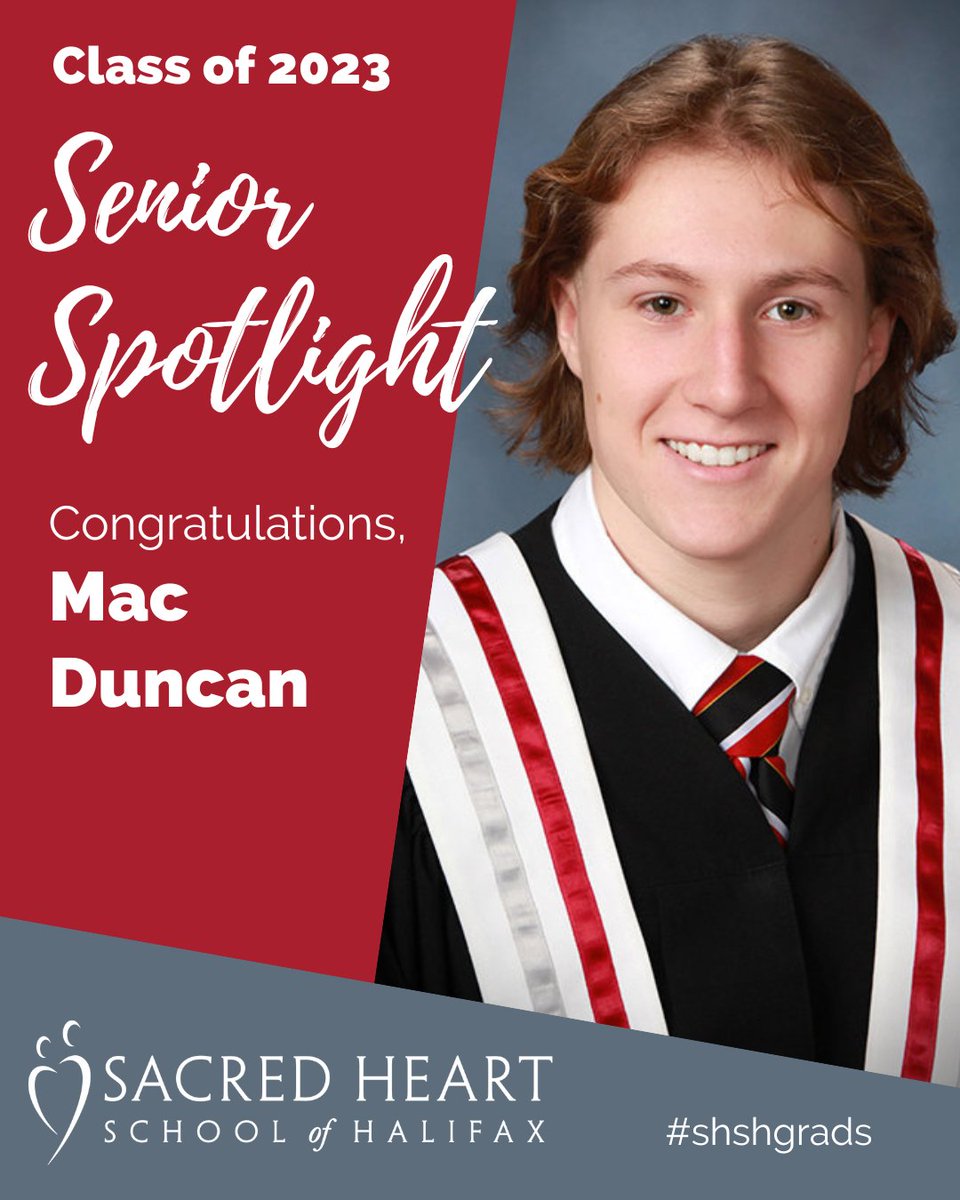 Today we celebrate Sacred Heart graduate Mac Duncan, who has been such a wonderful part of our Senior School. Best of luck in the future, Mac. We’ll be interested to hear how you make your mark! #shshgrads #MySHSH #graduation