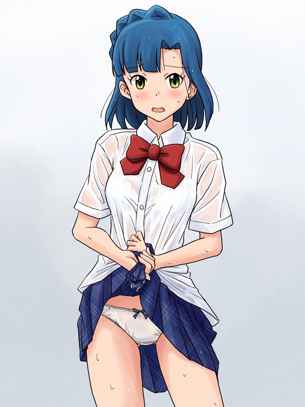 七尾百合子 「雨百合子 最近濡れ透けに期待するどころじゃない強さの雨が多いので、気を付けましょ」|ゆいれそのイラスト