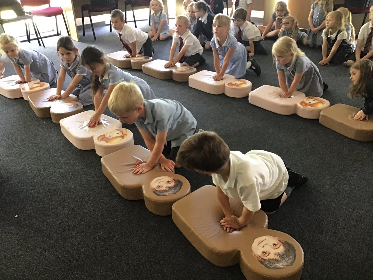 StKathsKent's tweet photo. Gala Class had a visit from ‘FAB first aid’ today and learnt lots about how to look after people who are unwell. They were very good at practising CPR and enjoyed learning the rhyme. https://t.co/DhboXjYr8m