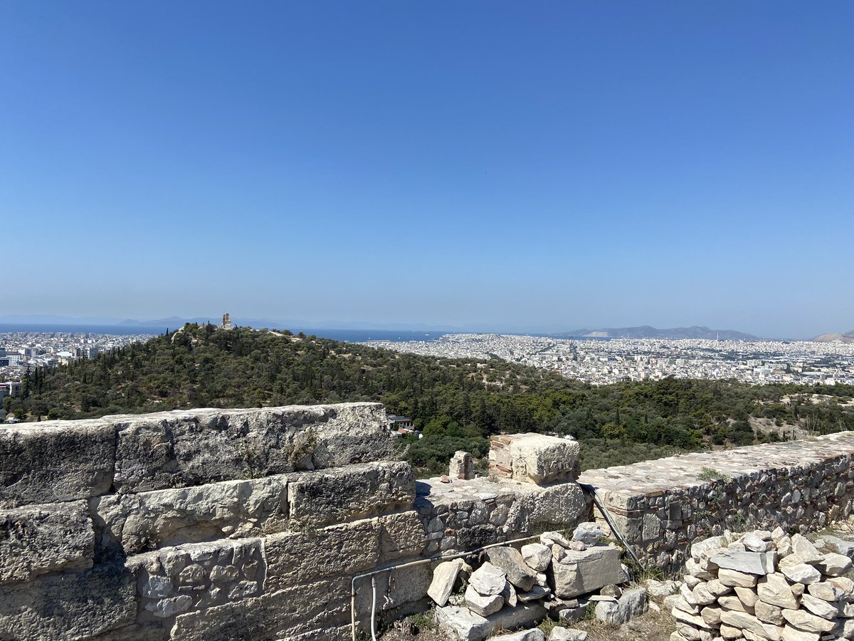 HyltsC's tweet photo. Not my usual Tuesday. Parthenon and Acropolis followed by Aristotle’s Lyceum and Plato’s Academy. 21 very tired students with achy feet but all still smiling @RiponGrammarSch https://t.co/WUn3bRizWS