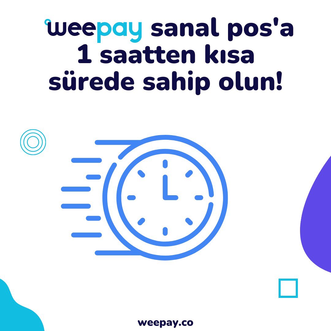 İster bireysel ister kurumsal hemen başvunuzu oluşturun  dakikalar içerisinde onaylansın.
Sizde weePay'ın ertesi gün ödeme avantajından ve düşük komisyon oranlarından faydalanın!
#hızlıödeme #onlineödeme #sanalpos #weepay #website #ödemeyöntemleri #paymentplan #kredikartı #satış