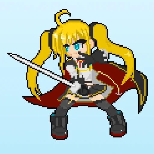 アズレン:アマゾン先生 リメイク前と後 #アズールレーン #ドット絵 #pixelart