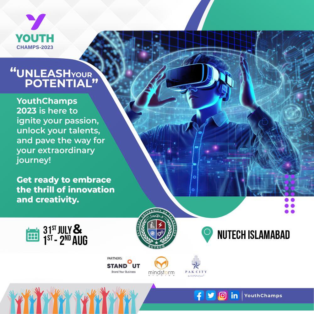 Unleash your potential! 

YouthChamps 2023 is here to ignite your passion, unlock your talents, and pave the way for your extraordinary journey! 

#youthchamps #youth #games #graphics #gamedevelopment #competition #SkillsDay #youthchamps2023 #university #learners #USAID