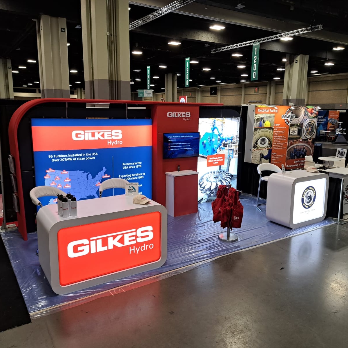 Our team have arrived in Charlotte for @HYDROVISIONIntl and our booth looks great.  Exhibit hall opens at 3.30pm today for the welcome reception, come and join us on booth 1013.

#hydrovision #hydro #smallhydro #waterutilities #renewableenergy #cleanenergy #turbines
