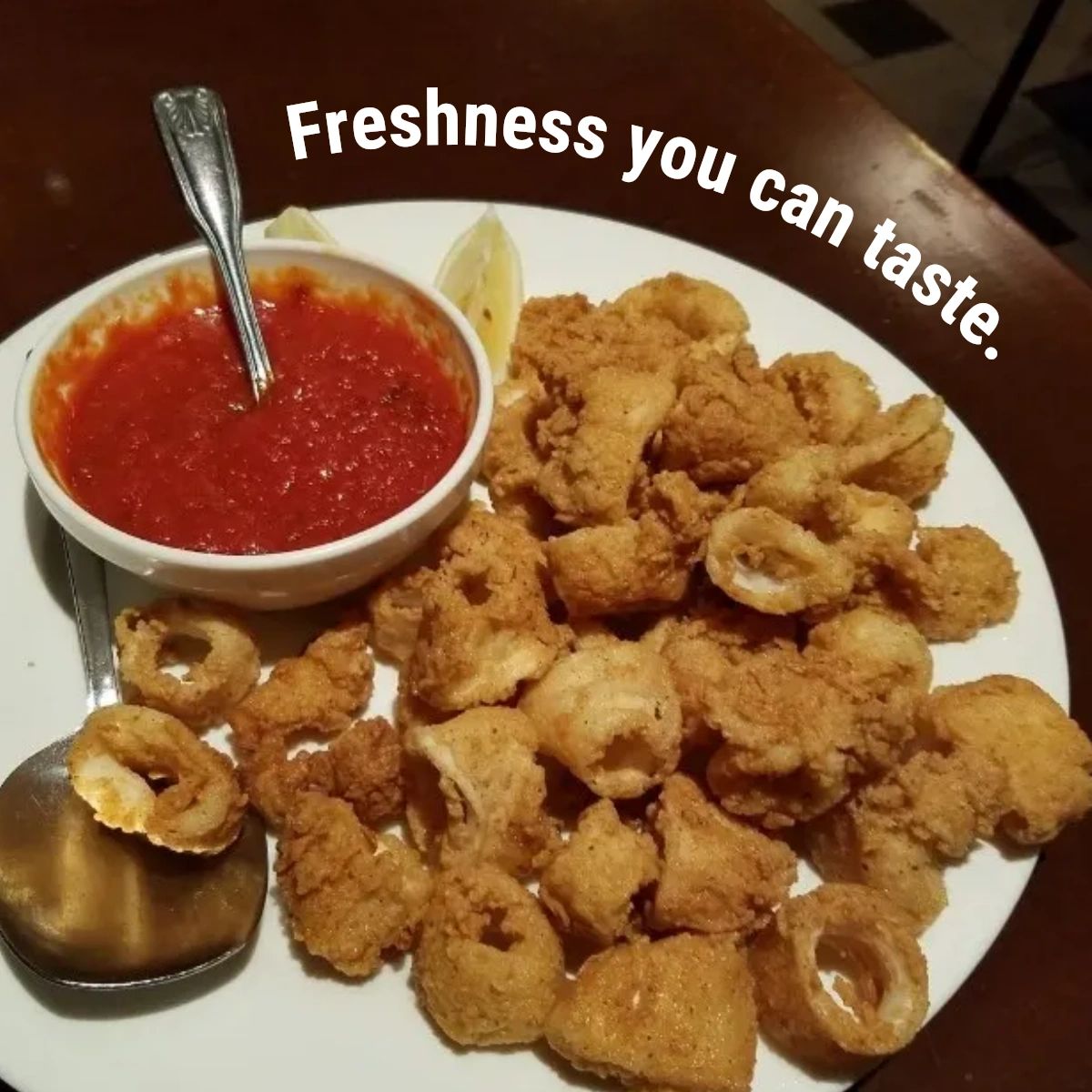 BazzarelliRest's tweet photo. Nothing beats the taste of fresh, authentic Italian cooking made with love. Come see why our calamari is a fan favorite. https://t.co/Eyu1acC32q