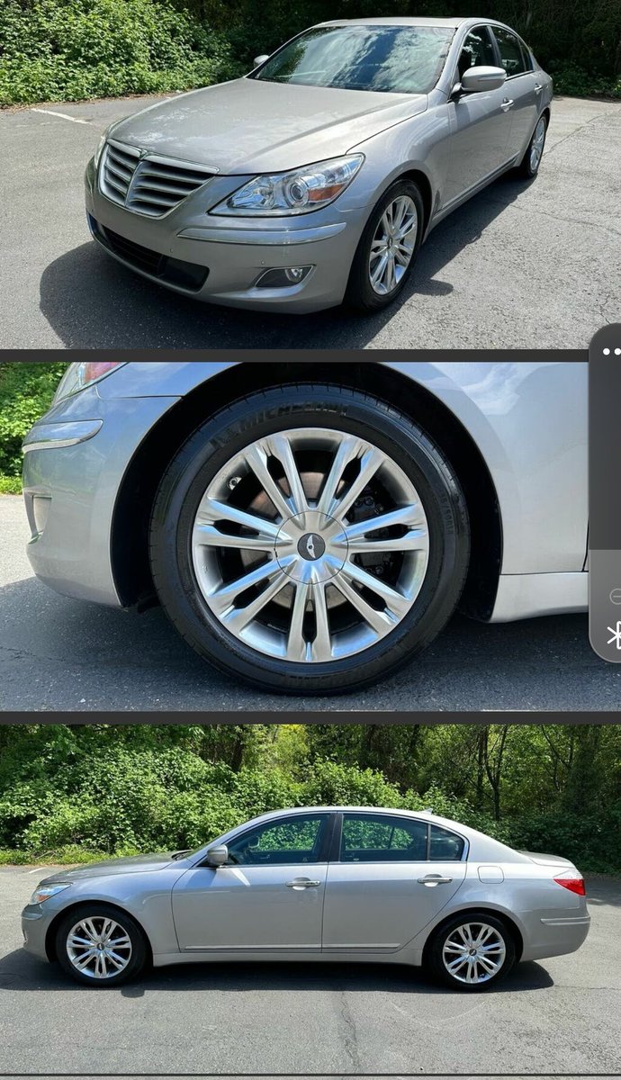 SeattleGrow's tweet photo. Thinking about buying one of the most underrated and reliable used luxury sedans >$10k, the 2011 Hyundai Genesis 4.6L V8 385HP 333lb-ft RWD. Slap an exhaust, supercharger, tighten up the suspension, manual swap for fun. What a sleeper!! Plus the styling doesn't look too bad IMO https://t.co/PgSTKLsiXV