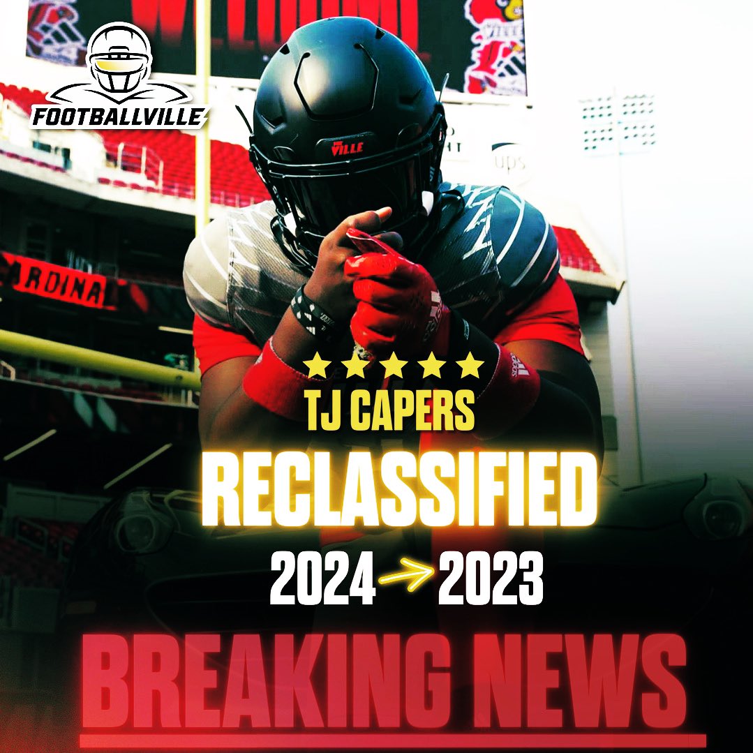 TJ Capers has reclassified and is headed to #Louisville tonight ‼️
