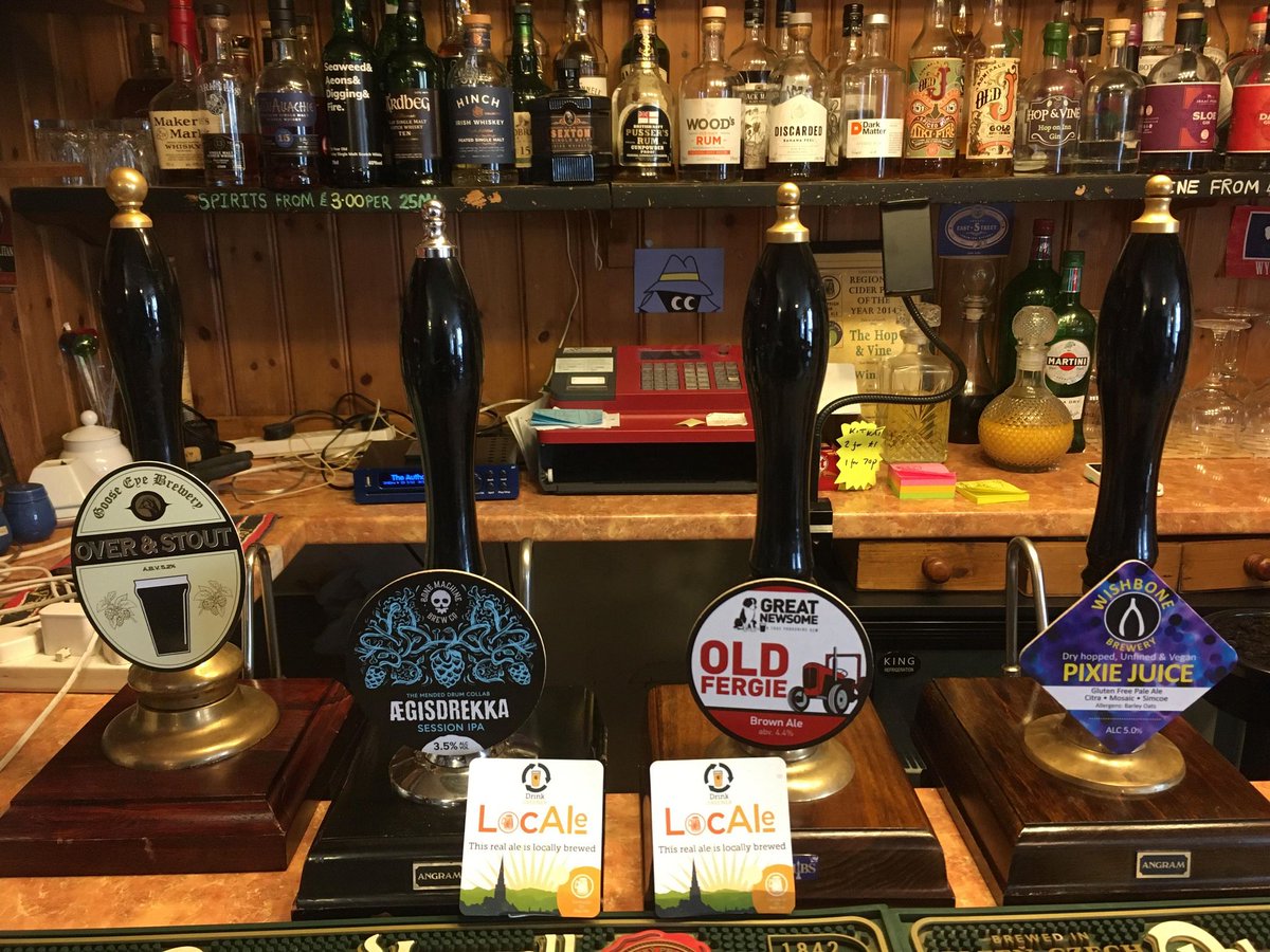 Today's ales - two from the local area - All Yorkshire! @greatnewsome @BoneMachineBrew @WishboneBrewery @GooseEyeBrewery @HullCAMRA