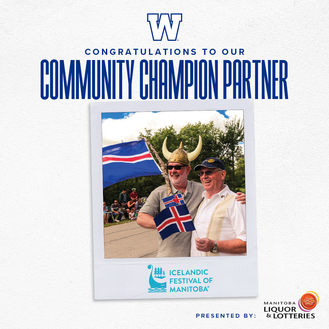 Winnipeg Blue Bombers (@wpg_bluebombers) on Twitter photo Congratulations to our Community Champion partner, <a href="/Icelandicfest/">Islendingadagurinn</a>, who enjoyed Friday's game at IG Field!
#ForTheW | Manitoba Liquor Lotteries Congratulations to our Community Champion partner, <a href="/Icelandicfest/">Islendingadagurinn</a>, who enjoyed Friday's game at IG Field!
#ForTheW | Manitoba Liquor Lotteries