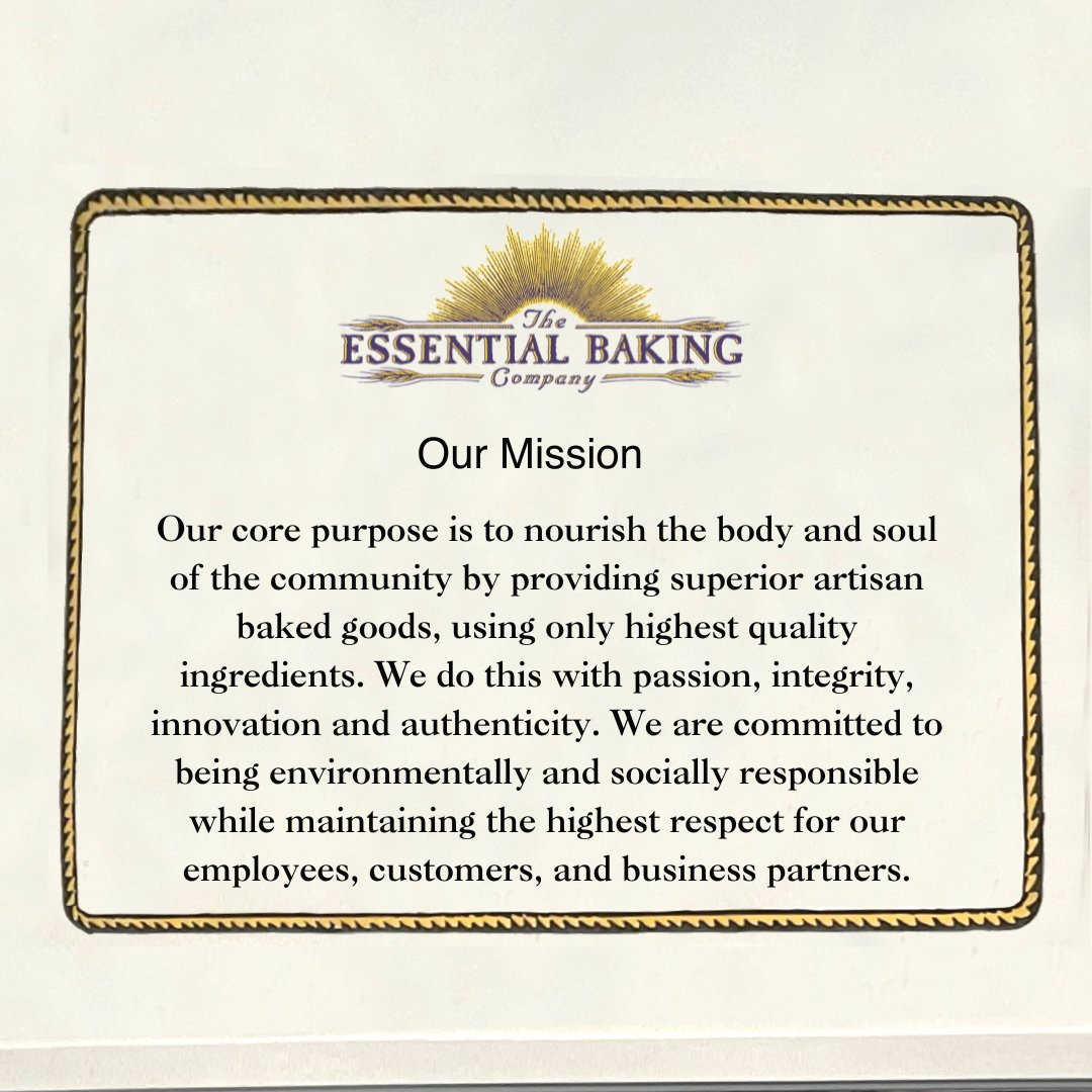 EssentialBaking's tweet image. Our mission: to nourish the body and soul of the community by providing superior artisan baked goods, using only the finest quality ingredients. 🌾

Learn more at essentialbaking.com/essential-diff….

#essentialbaking #bestbread #breadlovers #organicbread #organic #essential #artisan #bread