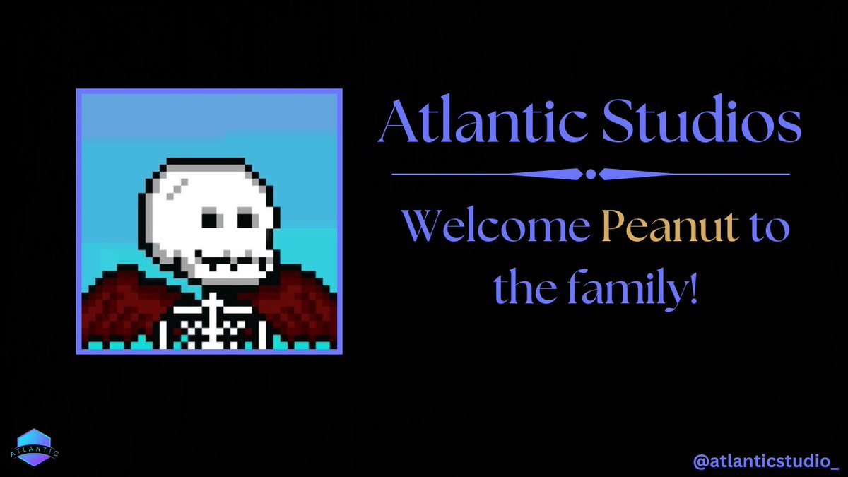 AtlanticStudio_'s tweet photo. We would like to welcome the co-founder of @SecretSkellies, @OGPeanut95 to our Royalty program! He is the🐐 https://t.co/k0LhXGIwx9