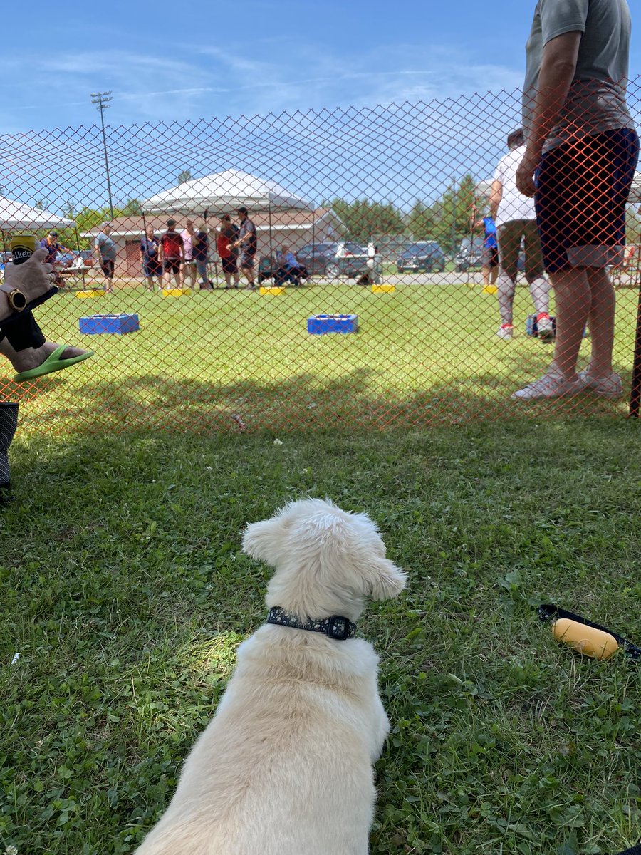 Our cheering section at the District G washer toss tournament