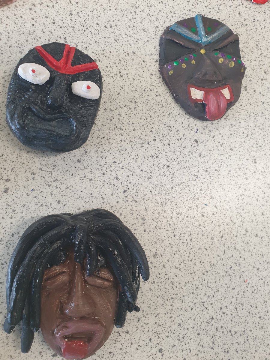 ArtHethersett's tweet photo. Some of our clay miniatures from todays African day @AcadHethersett https://t.co/wD9ZAkvP4l