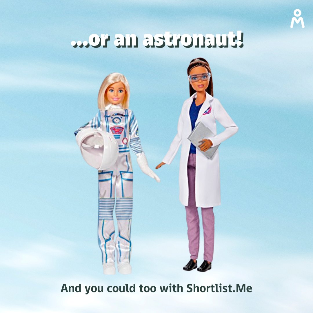 From practising on hubs.ly/Q01Xjqs90, Barbie has become more confident and career ready! She could now become...

#ThisBarbie #BarbieMovie #BossBarbie #InterviewPrep #StudentConfidence #TeachersofTwitter #TeacherTwitter #ShortlistMe