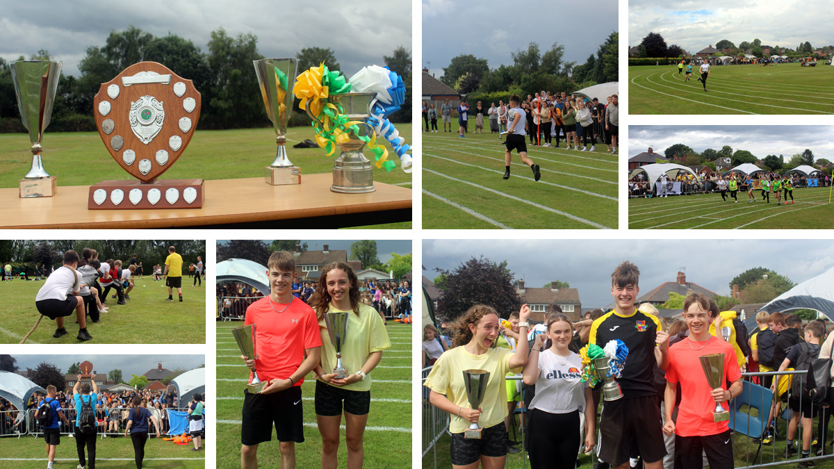SelbyHigh's tweet photo. Our Sports Day 2023 winning House is.... 🥁 HOCKNEY! 🦁Well done to everyone who competed and all the supporters who cheered the rain away! A special congratulations to our Y10 students Kiera Taylor and Benjamin Tosney who received trophies for their sporting achievements. 🏆 https://t.co/P8R51Suur7