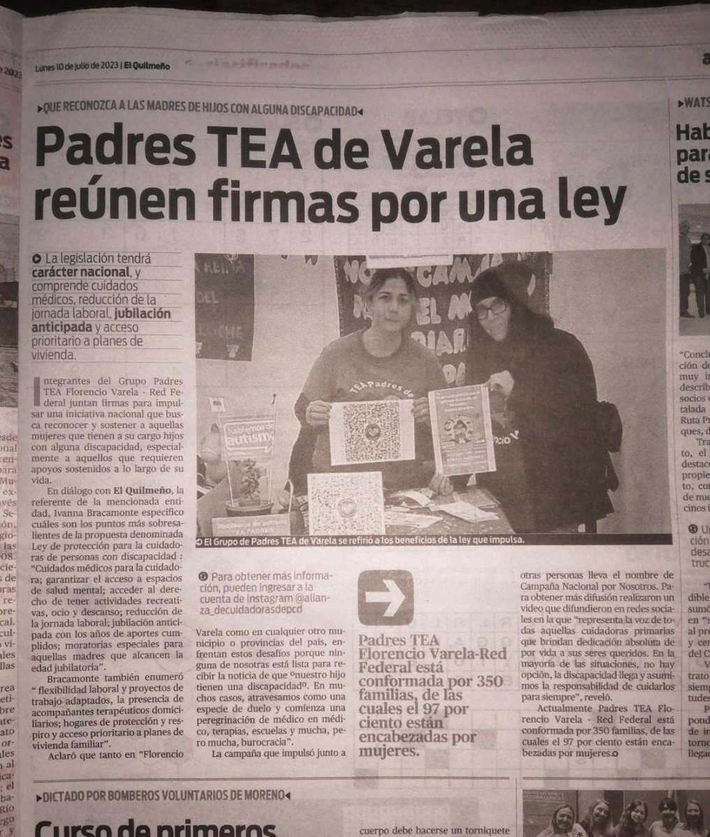 EL NODO DE FLORENCIO VARELA TRABAJANDO PARA VISIBILIZAR LA NECESIDAD DE IMPEMENTAR UNA LEY PARA CUIDADORAS PRIMARIAS DE PERSONAS CON DISCAPACIDAD #porunaprovinciamasinclusiva #serpartenopuntoaparte