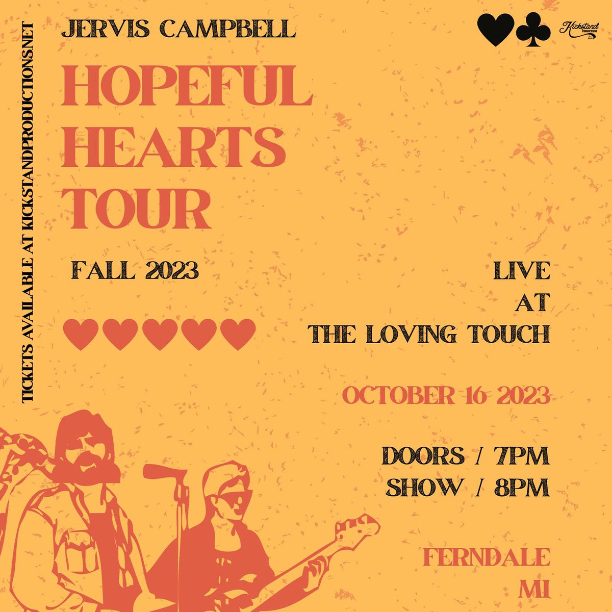 NEW SHOW! October 16th at The Loving Touch! Jervis Campbell Tickets on sale Friday at 11am