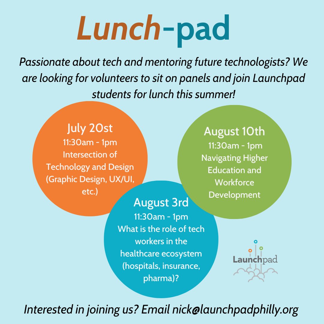 Philly local interested in meeting our students? Send us an email! #technology #uxdesign #HigherEducation #stem #HealthTech #healthcare
