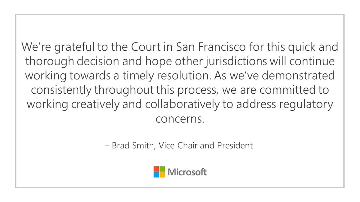 BradSmi's tweet image. Our statement on today's decision: