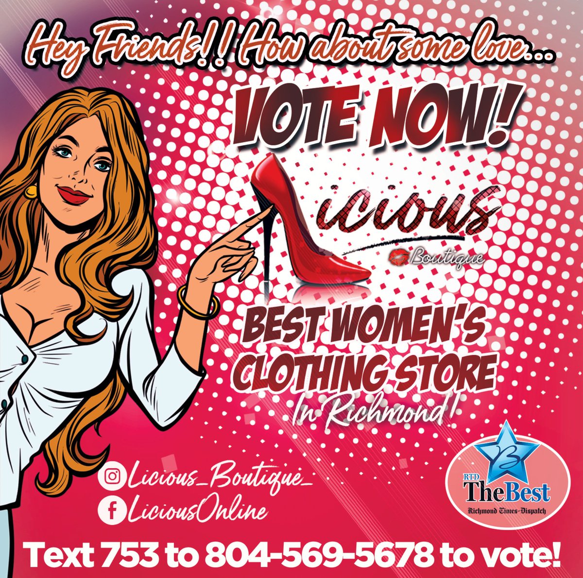 You can vote 2ways ! Text & Click this link richmond.com/contests/the-b…