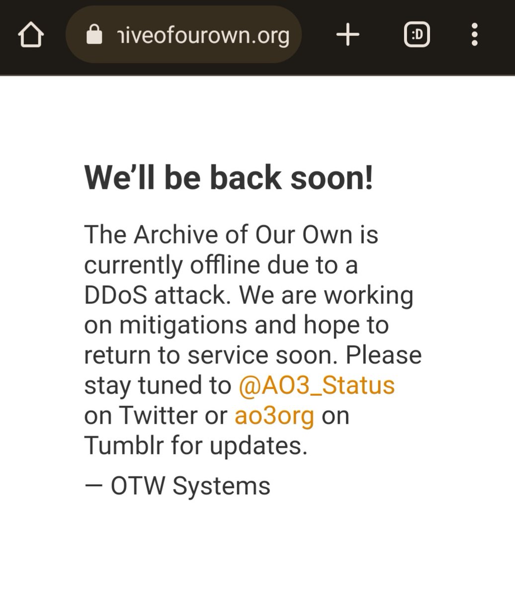 feeltheweird's tweet photo. I'll be here @AO3_Status see you soon! An speedy recovery friend 🤕❤️🤍 #AO3down #getwellsoonAo3 https://t.co/Bocye5ihES
