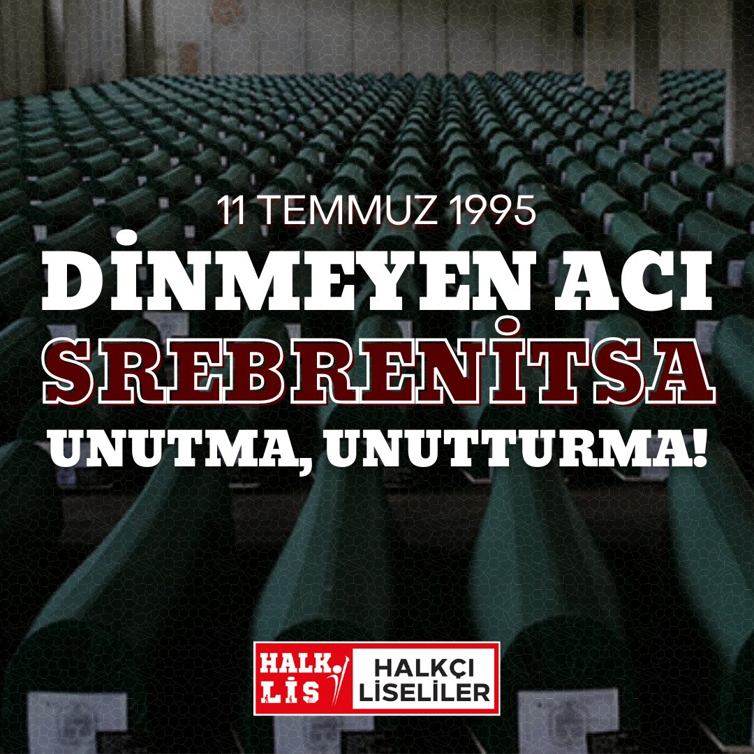 halklisgm's tweet photo. Dünya tarihinin en büyük sivil katliamlarından olan Srebrenitsa Katliamı’nda hayatını kaybeden 8.372 insanı saygı ve rahmetle anıyoruz.
#SrebrenitsaKatliamı https://t.co/hdRmPlPTyM