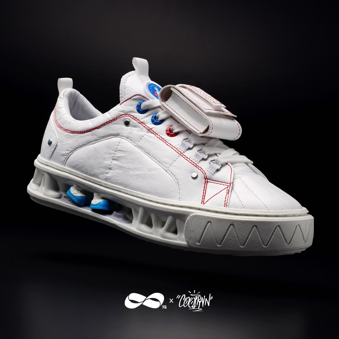 78under's tweet photo. 1/2 SEVEN EIGHT UNDER is thrilled to announce the release of its first art sneakers in collaboration with COOLRAIN, 'X-1.'
This limited edition of 78 pieces draws inspiration from the pure imagination and longing for the moon everyone experienced in childhood. https://t.co/dPmHBOpVWe