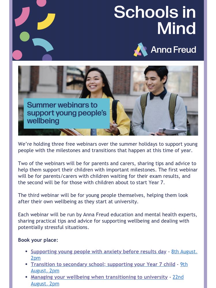 Free courses for anyone to support young people’s mental health and well-being <a href="/ParkwoodAcademy/">E-ACT Parkwood Academy</a>