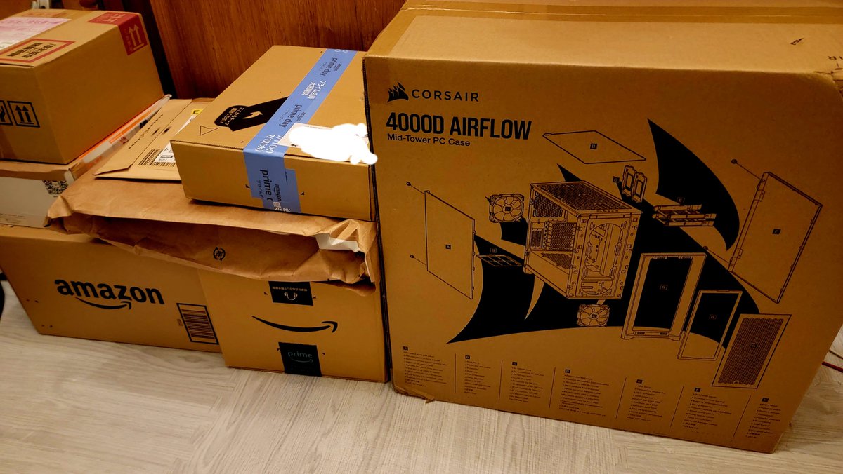 hattori_319's tweet photo. #アマゾンプライムデー

これ全てPCパーツです笑
最近PCの調子が悪かったので
5年ぶりに1からスーパーハイスペPC作ります

PCスペックは、個人的に音楽、映像の仕事で一番こだわりたいところ
2番目に椅子笑

主にCubaseが不安定なので
これでダメならCubase引退します笑 https://t.co/CRWXv7DUCF