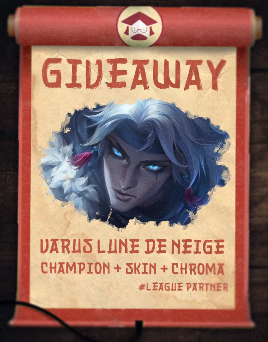 chamallow_san's tweet photo. 🎁GIVEAWAY🎁

10 packs Varus lune de neige à gagner :
- Le champion Varus
- Le skin Lune de neige
- Le chroma émeraude

Pour participer :
- Retweet ce post
- Follow @chamallow_san !

T.A.S le 18/07 à 18h

#Leaguepartner https://t.co/glM6RzAvbj