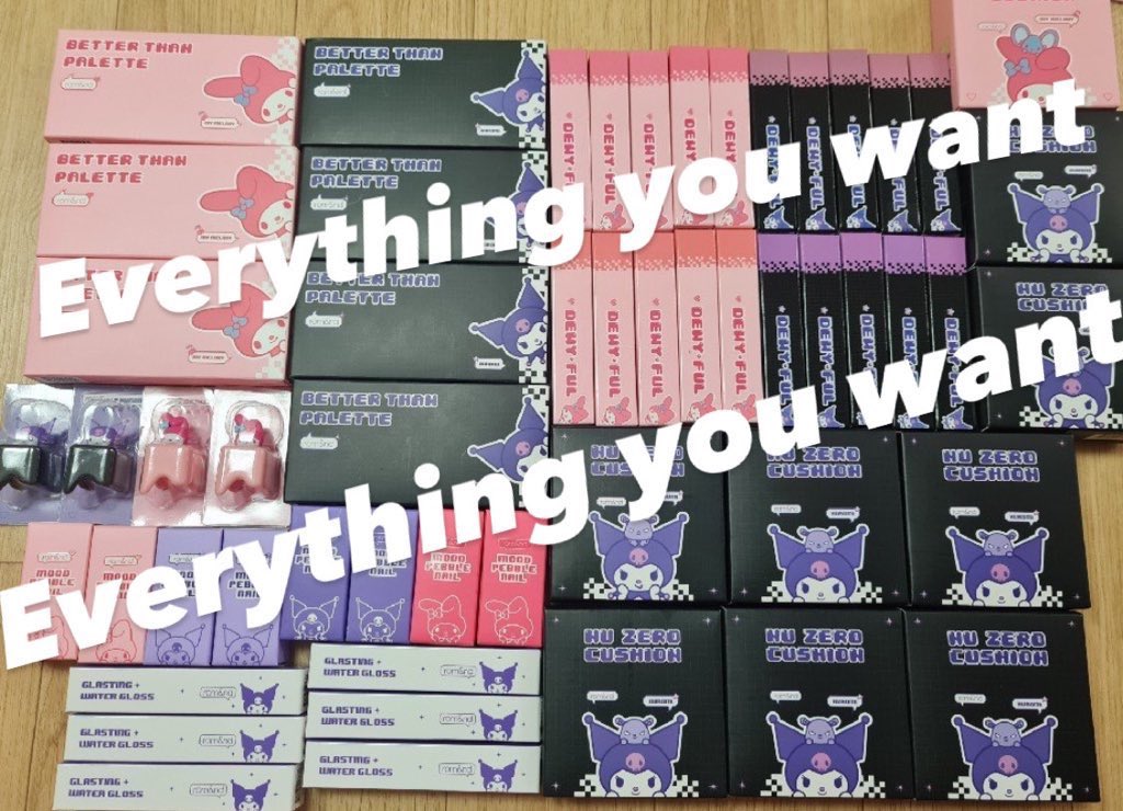 shopevtyw's tweet photo. 💮 พร้อมส่งในไทยแล้วค่ะ💕

🎪 Rom nd 🌸kuromi x mymelody 🖤
🎗 ยาทาเล็บ 300฿ 
🎗 คุชชั่น 2,3,4 730฿ 
🎗 พาเรท คุโรมิ มายเม 760฿ 
🎗 ลิปกลอส 2 สี 380฿ 
🌸 ลิป 13-17 เข้าวันอาทิตย์ 360฿ 
🛍 ราคารวมส่งฟรีค่ะ 🛍🌻 https://t.co/x6efGIKl4V