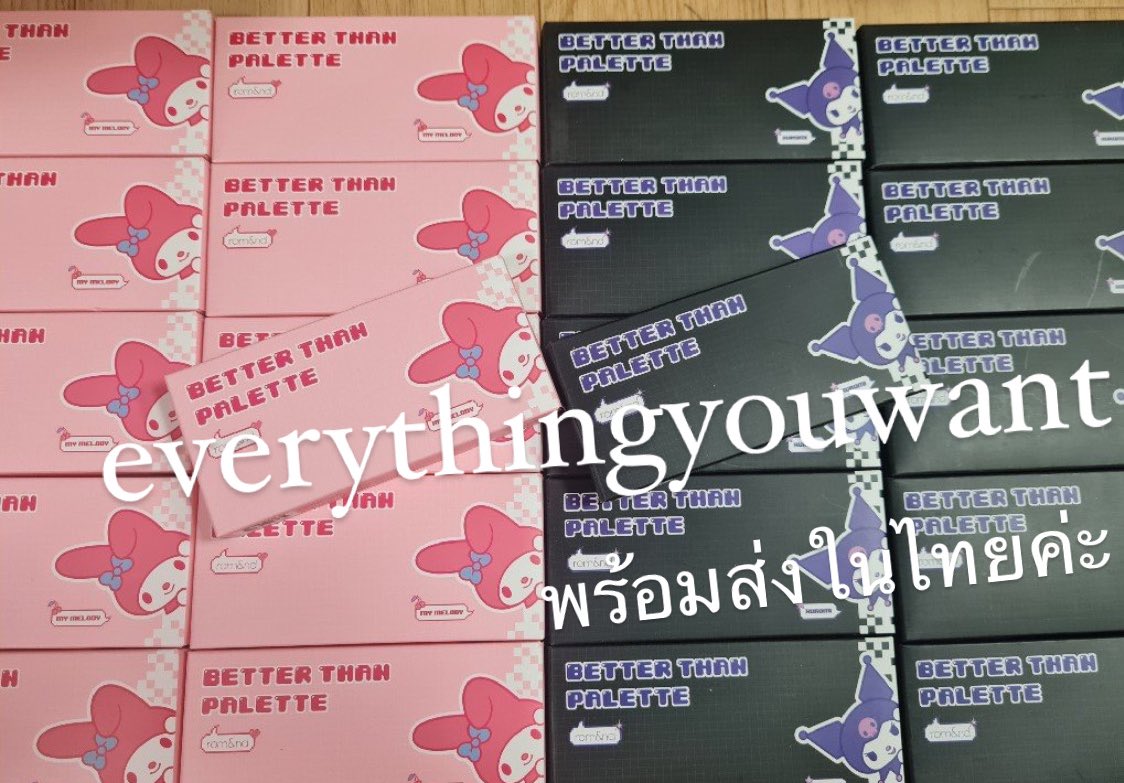 shopevtyw's tweet photo. 💮 พร้อมส่งในไทยแล้วค่ะ💕

🎪 Rom nd 🌸kuromi x mymelody 🖤
🎗 ยาทาเล็บ 300฿ 
🎗 คุชชั่น 2,3,4 730฿ 
🎗 พาเรท คุโรมิ มายเม 760฿ 
🎗 ลิปกลอส 2 สี 380฿ 
🌸 ลิป 13-17 เข้าวันอาทิตย์ 360฿ 
🛍 ราคารวมส่งฟรีค่ะ 🛍🌻 https://t.co/x6efGIKl4V