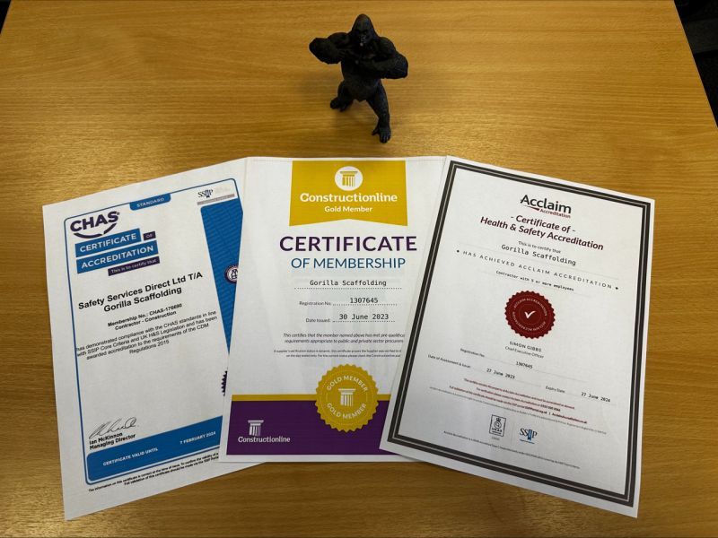 GorillaScaffold's tweet photo. We are proud to say we have achieved constructionline gold status along with some other accreditations. 🦍

#scaffolding #scaffoldingservices #birmingham #westmidlands https://t.co/Rx1EGu7lvJ