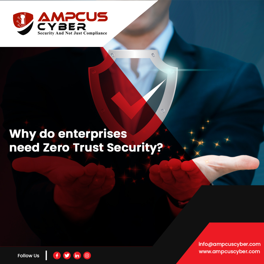 Few Reasons Why Enterprises Need #ZeroTrustSecurity | @ampcuscyber

Why do enterprises need Zero Trust #Security? Here are a few compelling reasons:

👉🏽 Evolving Threat Landscape
👉🏾 Protect Sensitive Data
👉🏽 Mobility and Remote Work
👉🏾 Insider Threats

#zerotrust #cybersecurity